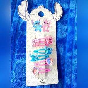 Disney's stitch snap hair clips